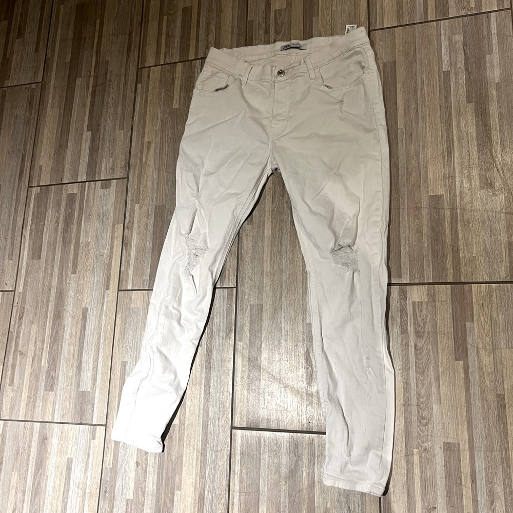 White Zara Jeans Men Sz 34